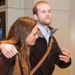 Matthew Trevithick was greeted by his mother at Logan airport on Jan. 17 after his release from an Iranian prison. 